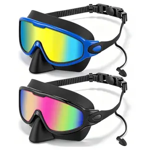 Swimming Goggles for Adults, Anti-Fog UV Protection, Leak-Proof, 180° Wide Angle Clear Vision, Pool Swimming Goggles