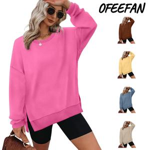 Ofeefan Womens Oversized Sweatshirts Pullover Casual Crewneck Long Sleeve Tops Comfy