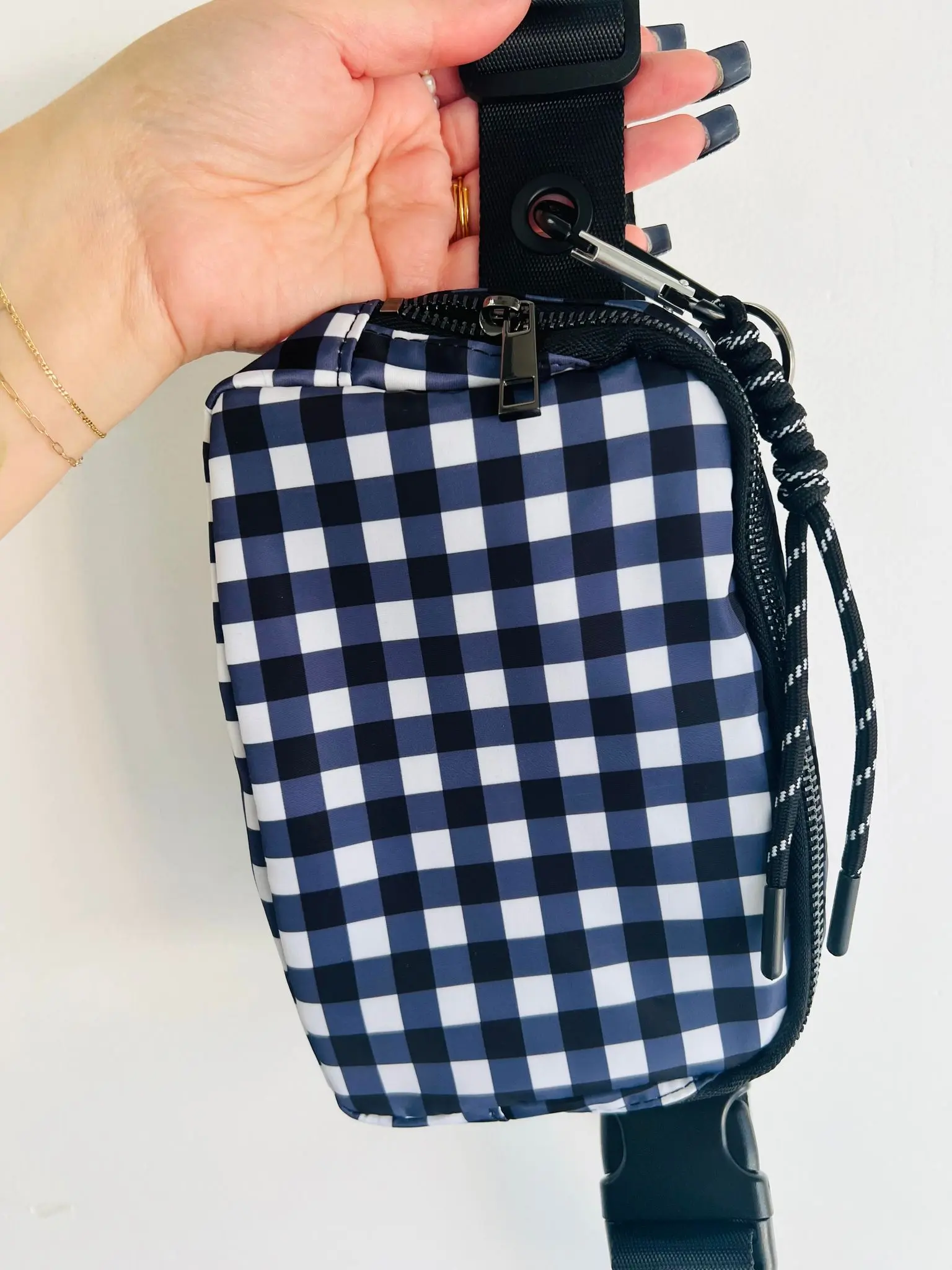 Modern Blue & Black Plaid