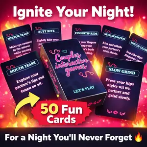 50 Pairs of Couple Cards Table Games, Fun Interactive Card Game for Friends' Gatherings, Entertainment & Leisure Activity, Relationship Card Game