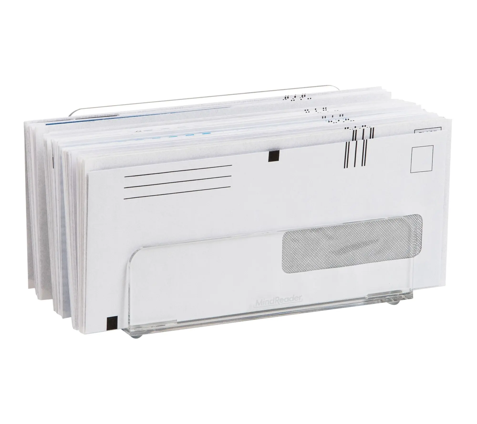 Mind Reader 3-Tier Mail Sorter Mail Organizer,Clear