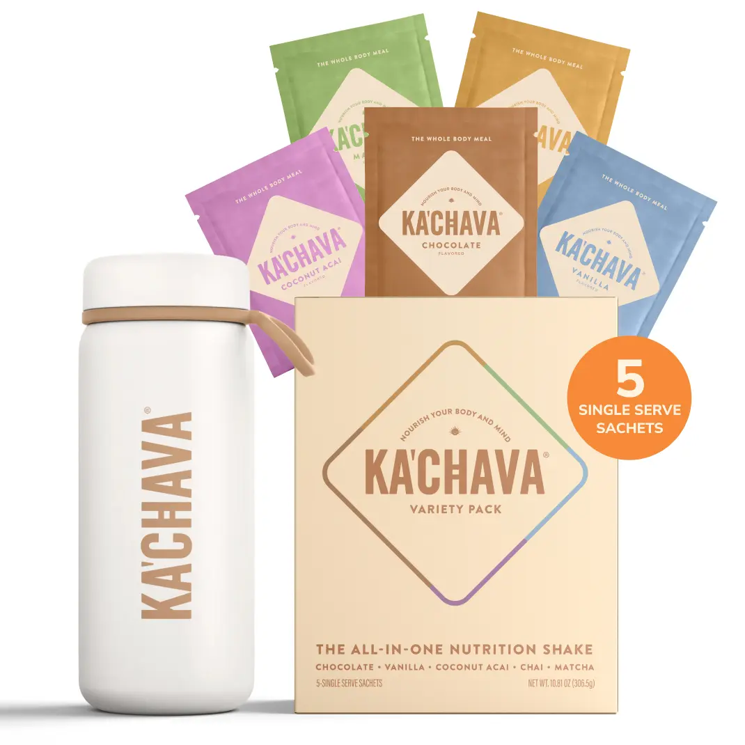 Ka’Chava Starter Bundle:  5 Flavor & Shaker Bottle
