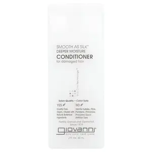 Giovanni Smooth As Silk™, Deeper Moisture Conditioner, For Damaged Hair, 2 fl oz (60 ml)