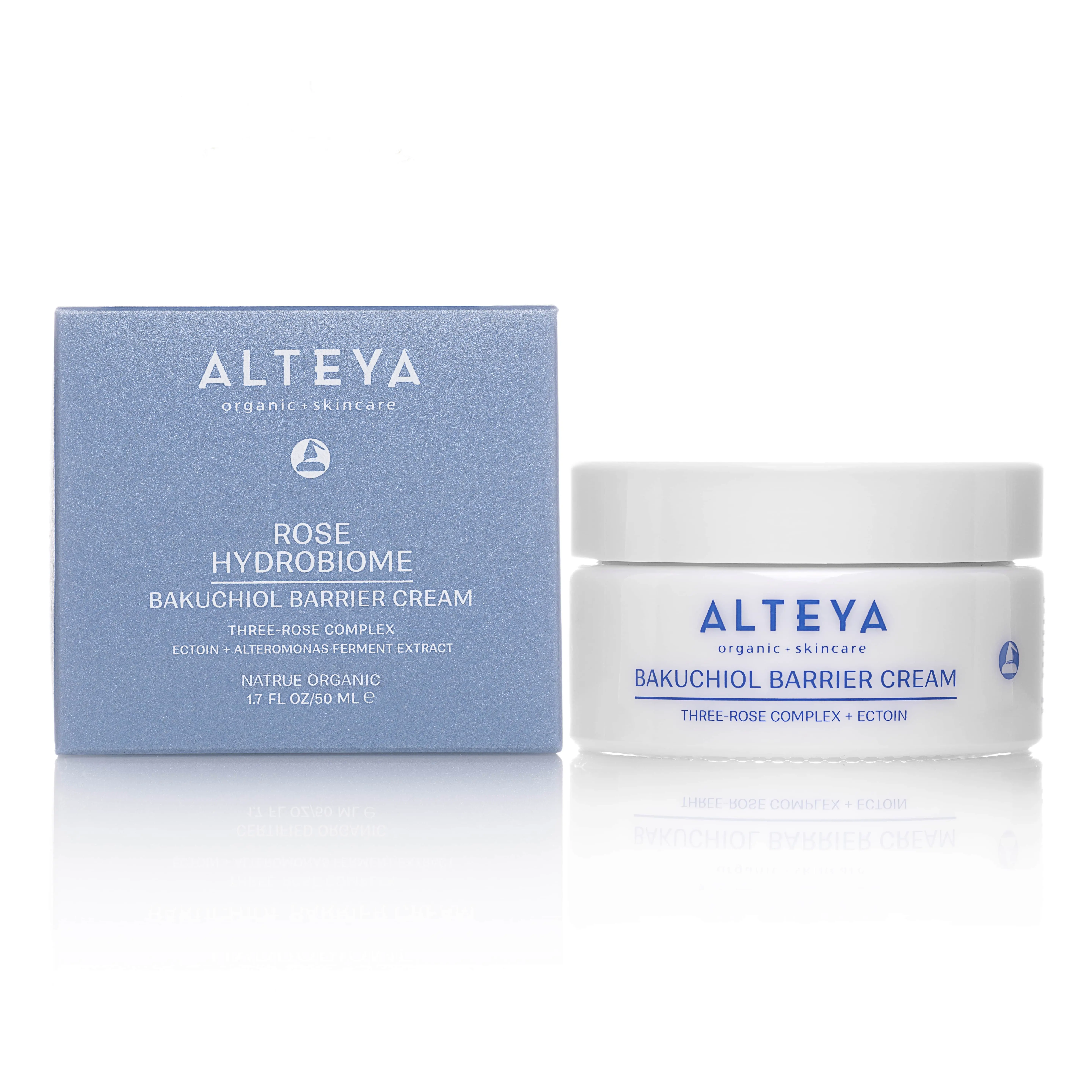 Alteya Organics Rose Hydrobiome Bakuchiol Barrier Cream - Hyaluronic Acid - Hydrating Skincare