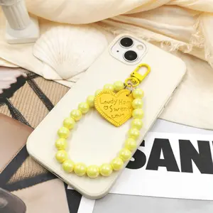DIY Phone Case Charm Buckle, Fashion Candy Color Ab Bead Bracelet Pendant, Girls' Phone Accessory, Backpack Accessories