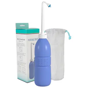 Hibbent Portable Bidet Sprayer and Travel Bidet with Hand Held Bidet Bottle for Personal Cleansing Use Extended Nozzle - Personal Hygiene Care Toilet Bidet Shower/Bathroom Bidet Spray -21.8oz(620ml) Handheld