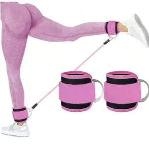 2pcs Leg strength training equipment for protecting ankles, lifting buttocks, shaping legs, deep squats, ankle straps, resistance band straps