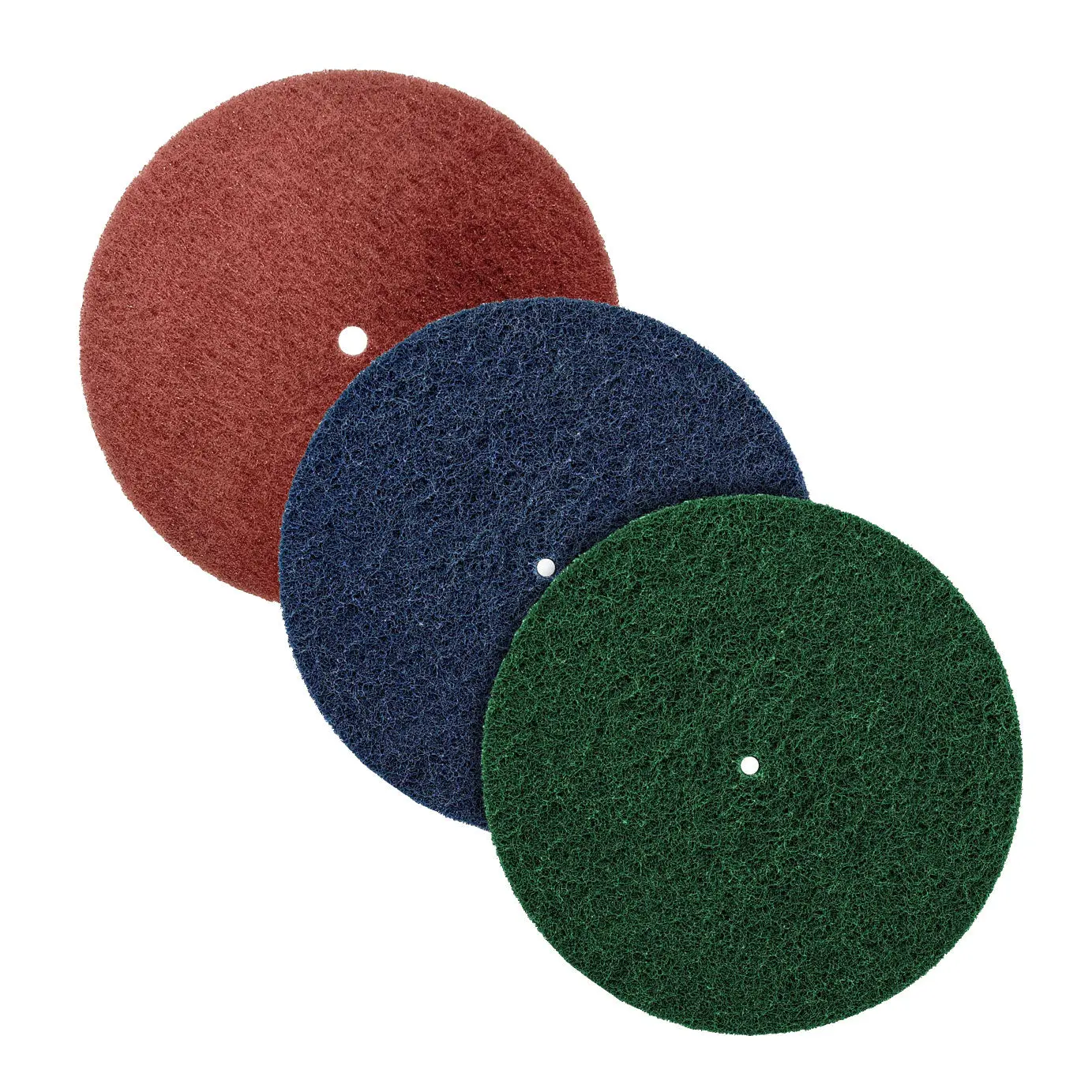 Maverick Abrasives | Surface Prep Buff and Blend Discs for Professional Results – 1 & 2-Ply Non-Woven | Deburring & Cleaning Before Polish | Coarse/Green, Medium/Blue, Very Fine/Maroon | 6″–14″ (1/2″ & 1-1/4″ Arbor) | 1,800–2,500 RPM