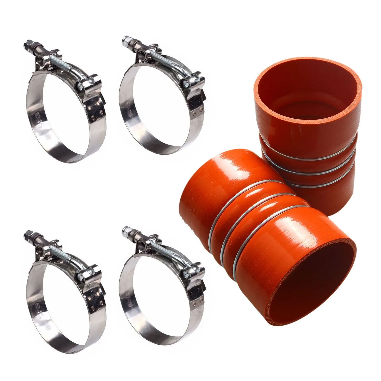 TORQUE 2PCS Silicone CAC Charge Air Cooler Hump Hose Boot Set - 3" ID x 6" Stainless Steel T-Bolt Clamps, Tubing for Turbo Air Intake & Intercooler, Tension-Enhanced Motorhome Automotive Parts