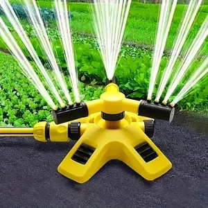 360 Degree Automatic Rotating Sprinkler, Garden Irrigation Triangular Spray Nozzle, Lawn Watering System, Efficient Water Distribution, Adjustable Dual Spray