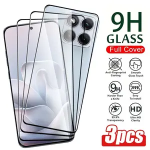3 Pcs 9h Tempered Glass Screen Protector for Moto Edge 70 60 50 40, Full Cover Protective Anti-Scratch, Fingerprint Resistant, Touch Sensitive, Installation