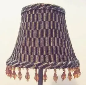 Amber Beaded Clip-On Chandelier Shade | 3" Top x 5" Bottom x 4"H