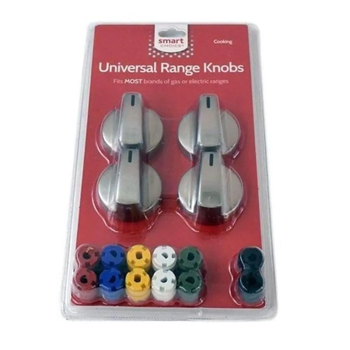 Frigidaire KNOBKIT4S Durable Universal Aftermarket Stainless Steel Range Knob Replacement Part - Compatible with Gibson, Electrolux, Crosley, Westinghouse, Kenmore, Kelvinator, Tappan