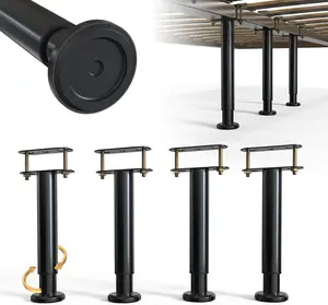 Under Bed Metal Support , Adjustable Height Bed Frame Support , Bed Slat Support  for Heavy Duty/Wooden// Bed Frame (7"-12.6" (4pcs))
