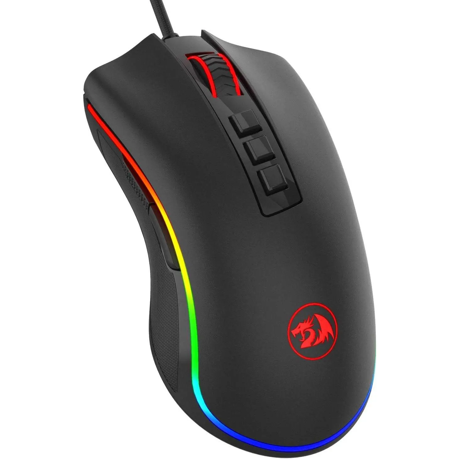 Redragon M711 Cobra Gaming Mouse with 16.8 Million RGB Color Backlit, 10,000 DPI Adjustable, Comfortable Grip, 7 Programmable Buttons Redragon M711 Cobra Gaming Mouse with 16.8 Million RGB Color Backlit, 10,000 DPI Adjustable, Comfortable Grip, 7 Programmable Buttons