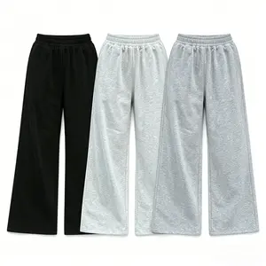 Oversized Sports Pants Loose Lounge Pants Black & Gray Pants Streetwear Pants Women Outfits Casual Pants Daily Wear Pants grey sweatpants active soft motion long athleisure