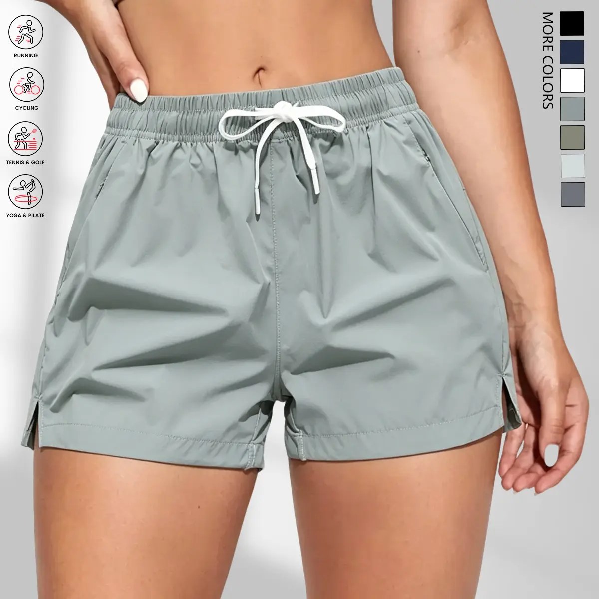 Women's Athletic Casual Biker Shorts - 1-Piece Breathable Fitness Essentials for Running, Gym | Shorts Women, Summer Sports Wear