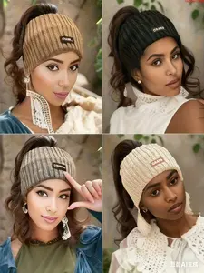 Women's Soft Stretchy Headband, Winter Ear Warmer, Comfort Fit, Solid Color, Sporty Style, Cold Weather Accessory, Daily & Formal Use