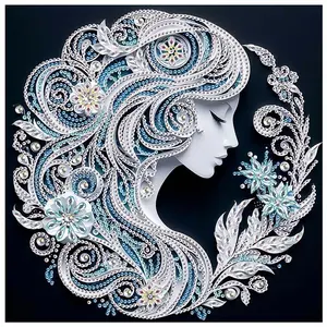 Flower Fairy Pattern DIY Diamond Arts Colorful Painting Kit, 5D Special Shape Diamond Arts Painting Kit for Beginners, DIY Crafts for Home Decoration Wall Art Painting