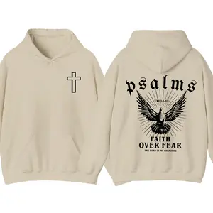 Faith Over Fear Hoodie, Christian Graphic Pullover, Jesus Hoodie for Men and Women, Religious Streetwear Top, Faith Based Apparel Gift