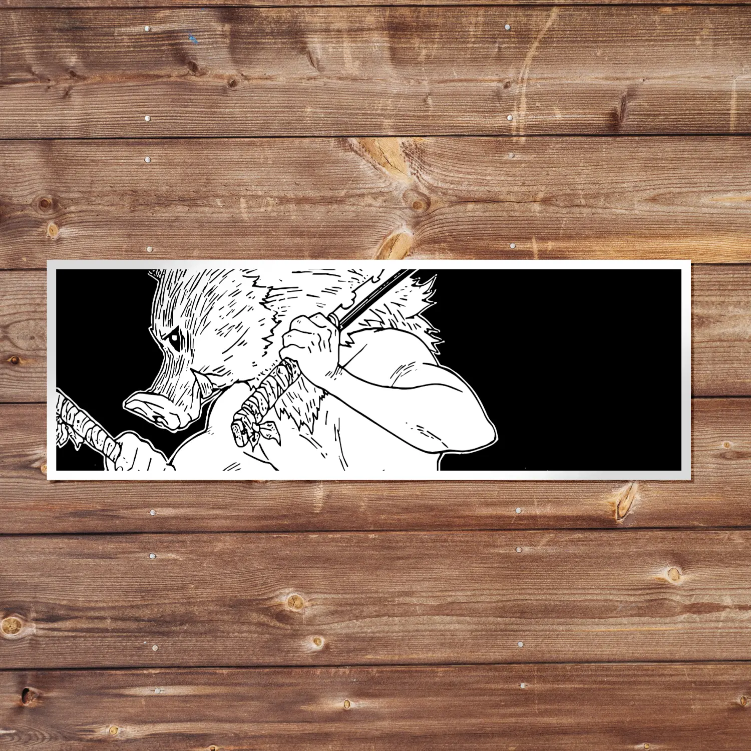 Inosuke Vinyl Sticker - Handmade JDM Slapper Sticker for Waterproof Window, Laptop, Kindle, and Water Bottle