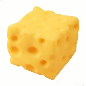 Kiara Lee Cheese Squishy - Slow Rising Stress Relief Fidget Toy, Soft Squeeze Sensory Toy, Kawaii Desk Decor for Kids & Adults