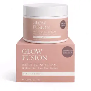 Glisser Glow Fusion Brightening Cream 8.5 oz Body Care Radiant with Niacinamide Alpha-arbutin & Glycolic Acid for Even Tone & Brightness