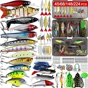 Full Range Lure Hard Bait Set, Includes Multi-Section Fish, Minnow, Swinging Fat Boy, Pencil, Wave Climber, Sparkle, Various Hard Baits, Topwater Lure, Artificial Fishing Lure