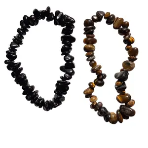 Chipped stone obsidian an tigers eye