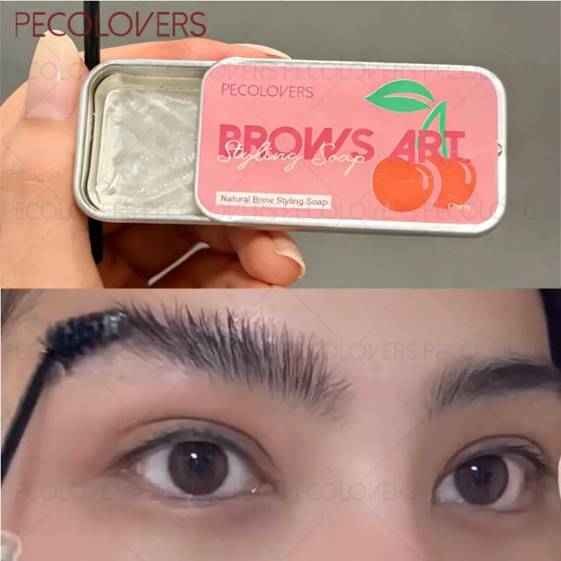 3D Laminating Brow Soap Pen - Ultra-Hold Waterproof Gel & Natural Fluffy Texture, Quick-Set Long-Lasting Wear, Fruit-Infused Scent & Ergonomic Brush Applicator, Ideal for Busy Mornings & On-the-Go Touch-Up - Brow Styling Cosmetic, Brow Styler Gel
