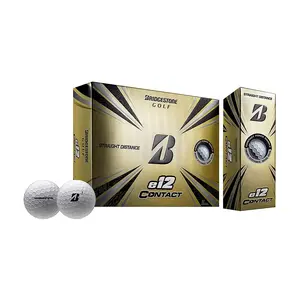 Bridgestone E12 CONTACT Golf Balls W/ Contact Force Dimples, White, 12 Pack Bridgestone Golf