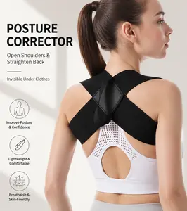 Posture Corrector for Women and Men Plus Size Full Back Support Brace Straightener Scoliosis Spine Upper Back Pain Relief Adjustable Shoulder Instant Posture Corrector with Hunchback