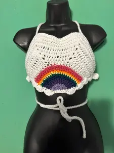 Rainbow Crochet halter top