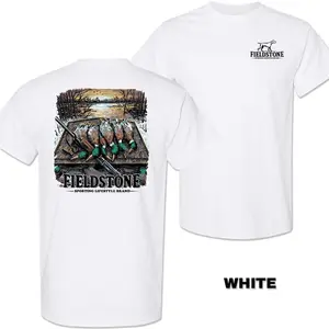 Fieldstone Duck Hunting T-Shirt, Outdoor Short Sleeve Graphic Tee for Men - Men's T-Shirts, Waterfowl Hunter Shirt, Vintage Mallard Graphic Tee, Southern Outdoorsman Apparel, Rustic Country Boy Top, Fall Hunting Season Gift