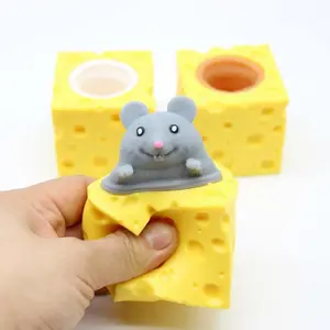 Unisex Cheese Squishy Fidget Toy - Soft Reusable Squeeze Pinch Ball, Portable Squishies Anxiety Fidgets Toys for Relaxation