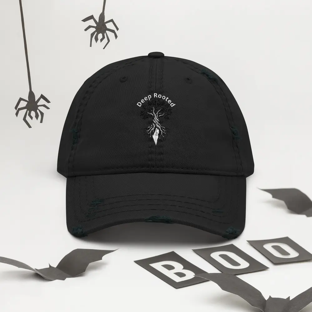 "Deep Rooted" Palestinian Distressed Dad Hat - Al Falastini