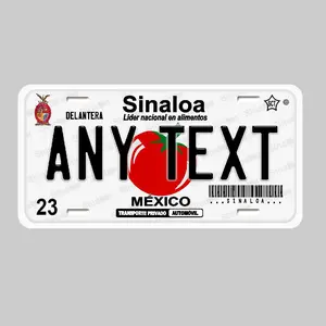 Placas de Sinaloa Personalized License Plates