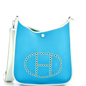 Pre-owned HERMÈS material Messenger Bags Hermes Neo Evelyne Bag Toile and Leather PM by Rebag