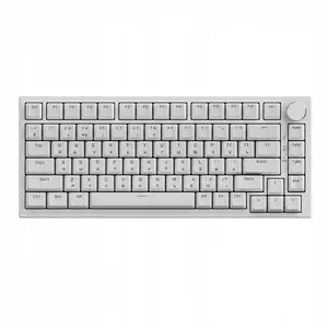 AJAZZ AK820 new wired mechanical keyboard 75% layout full key hot swappable metal volume knob Gasket structure Gasket Mounted Keyboard customized 5-layer filled PBT keycap practical office 82 key ergonomic design keyboard support system suitable for games