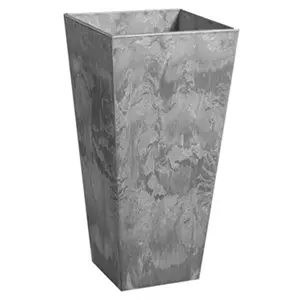 Novelty Manufacturing  12 in. Novelty Square Ella Grey Planter