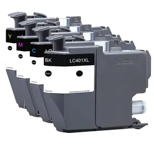U.S. Remanufactured for Brother LC401XL Black and 3 Color Combo 4-Pack