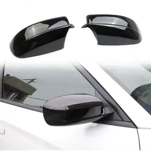 Crosselec Bright Black Side Door Mirror Cover Molding Trim Replacement Part Accessories for Dodge Charger 2011-2021 (Bright Black-Replacement)