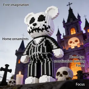 Cool Skull Bear Series Building Blocks Model, 1688pcs, Original Authentic, New 2026 Size, Gift Idea, DIY Craft, Home Decor