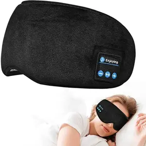 Bluetooth Sleep Mask with 3D Sleep Aid & Light-Blocking Eye Cover for Optimal Darkness and Deep Sleep - Polyester Cotton Material, Stereo 30mm Speaker, 5.3 Bluetooth, 150mA Battery