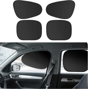 Car Shades for Side Window, 4 PCS Static Film Adsorption Driver Window Sun Shade,100% Blackout, UV Isolation, Suitable for Family and Daily Travel