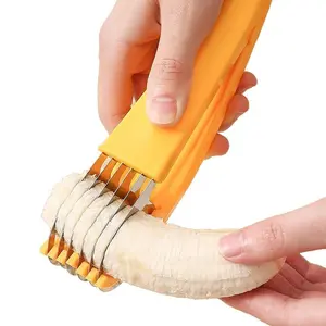 Banana Slicer Tool, Kitchen Vegetable Slicer, Quick & Safe Banana Cutting Device, Perfect for Kids & Adults, Ideal for Snacks, Fruit Salad, Desserts, Meal Prep