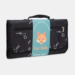 Portable changing mat for baby changing bags or changing tables. One-handed changing mat. Waterproof travel changing mat. Perfect for baby showers, newborn essentials, unisex baby products, Christmas, Halloween, or Thanksgiving gifts.