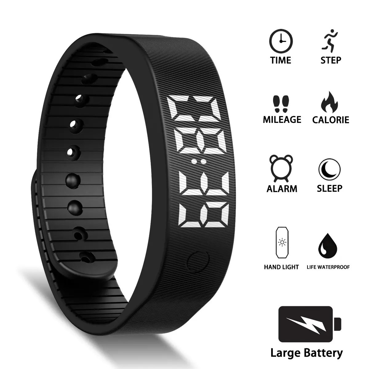 Unisex J93 Silicone Wristband, Multifunctional Wearable Fitness Tracker, Wearable Tech Gadgets, Wearable Pedometer, Pedometer for Walking, Time Display, Step Counter, Sleep Monitor, Ideal for Daily Wear & Gifts