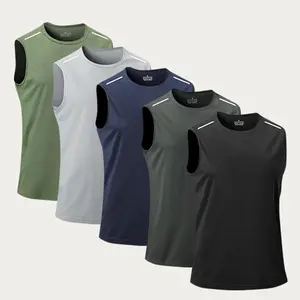 Men's Sports Tank Top Knitted Sleeveless Active Wear for Gym & Outdoor Activities in Multiple Colors Workout Apparel