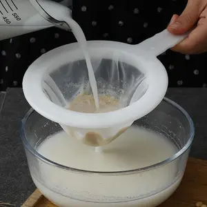 Kitchen Ultra-Fine Nylon Mesh Strainer I Plastic Sieve Fine Mesh Filter Spoon For Soy Milk Coffee Milk Yogurt Juice Kefir Honey Wine coladores de cocina (100 Mesh)